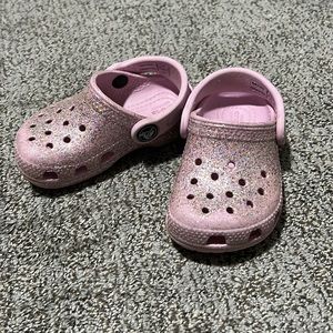 Toddler glitter crocs